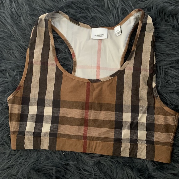 Burberry check racer back bra top - Picture 5 of 10
